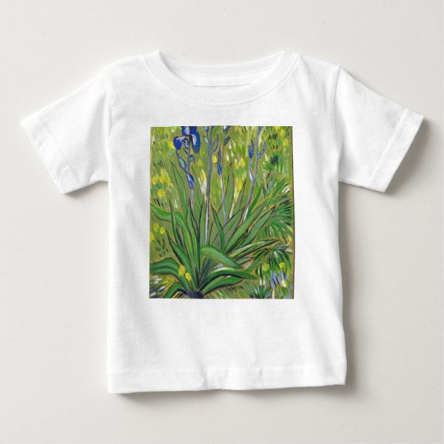 Van Gogh art  Irises, acrylic reproduction Baby T-Shirt (Front)