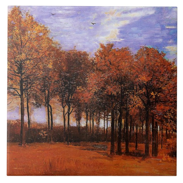 Van Gogh - Autumn Landscape Ceramic Tile (Front)