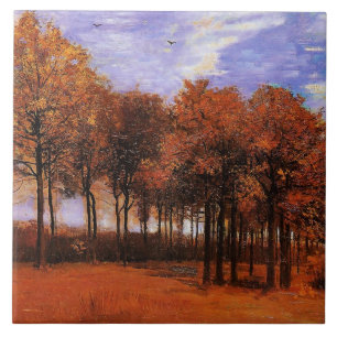 Van Gogh - Autumn Landscape, fine art, Ceramic Tile