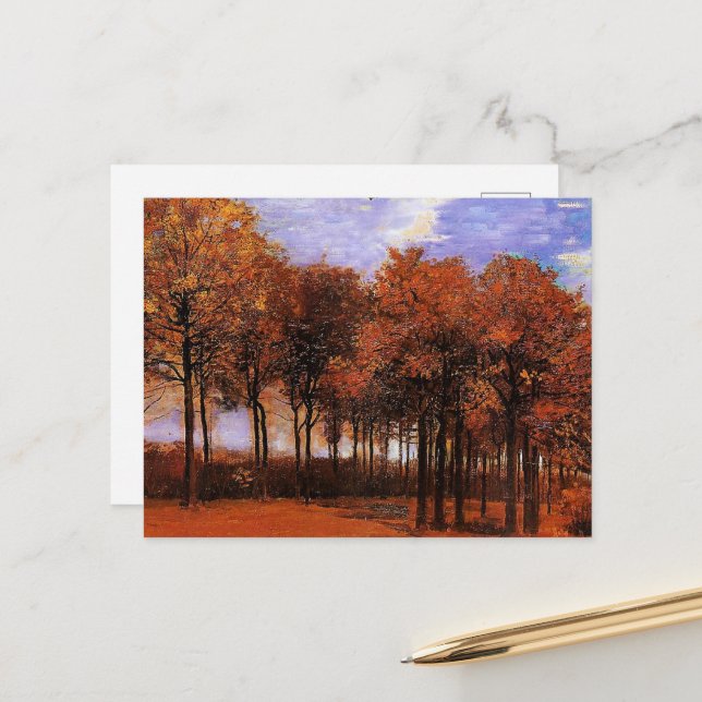 Van Gogh - Autumn Landscape Postcard (Front/Back In Situ)