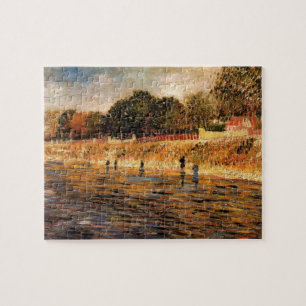Van Gogh Banks of Seine River, Vintage Fine Art Jigsaw Puzzle