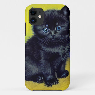 Van Gogh Black Cat Purple Flowers iPhone 11 Case