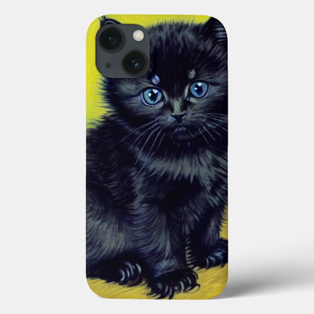 Van Gogh Black Cat Purple Flowers Case-Mate iPhone Case (Back)