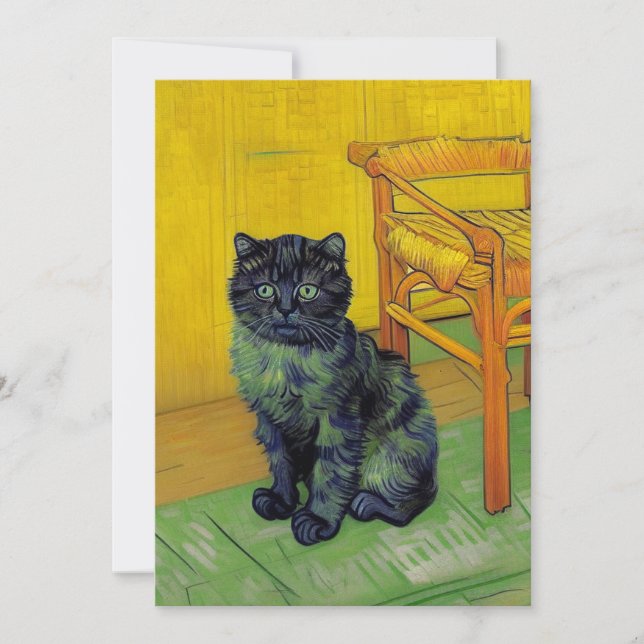 Van Gogh Black Cat Save The Date (Front)