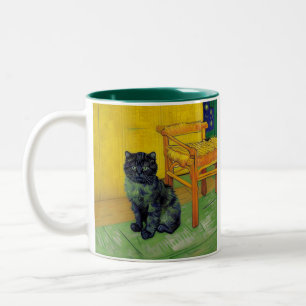 Van Gogh Black Cat Two-Tone Coffee Mug
