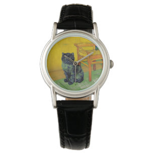 Van Gogh Black Cat Watch