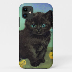 Van Gogh Black Cat Yellow Flowers iPhone 11 Case