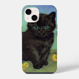 Van Gogh Black Cat Yellow Flowers iPhone 14 Case
