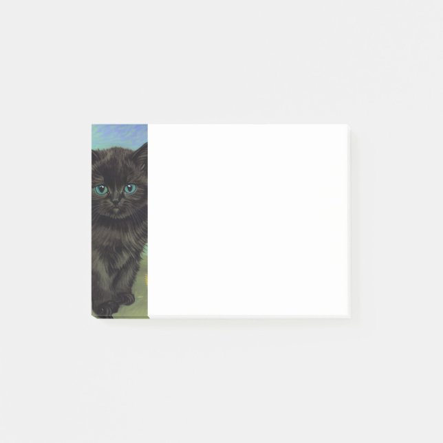 Van Gogh Black Cat Yellow Flowers Post-it Notes (Front)
