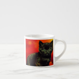 Van Gogh Black Kitten Espresso Cup