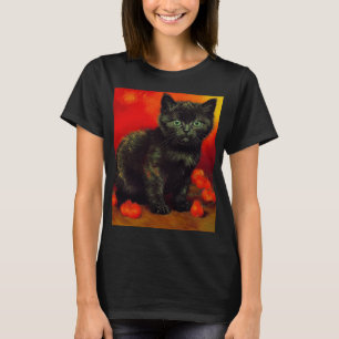 Van Gogh Black Kitten T-Shirt