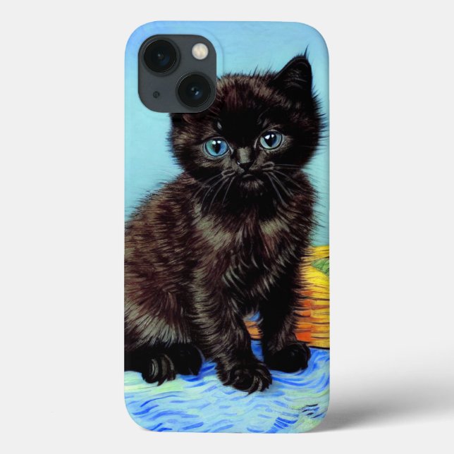 Van Gogh Black Kitten with Yarn Case-Mate iPhone Case (Back)