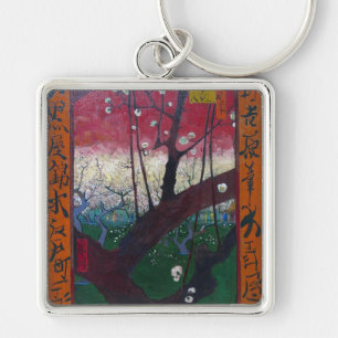 Van Gogh Blooming Plum Tree Key Ring