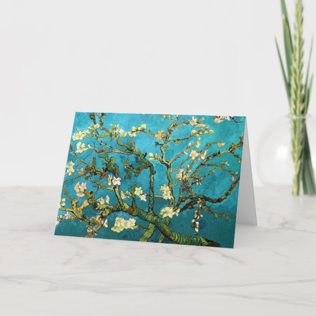 Van Gogh Blossoming Almond Tree Fine Art Card (Front)