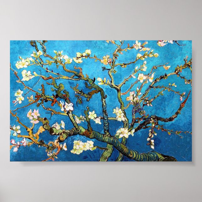 Van Gogh Blossoming Almond Tree Fine Art Poster (Front)