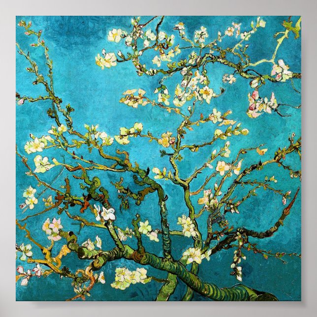 Van Gogh Blossoming Almond Tree Fine Art Poster (Front)