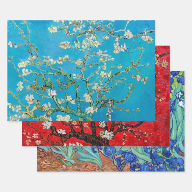 Van Gogh, Blossoms Wrapping Paper Sheet (Set)