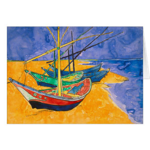 Van Gogh Boats Impressionism Beach