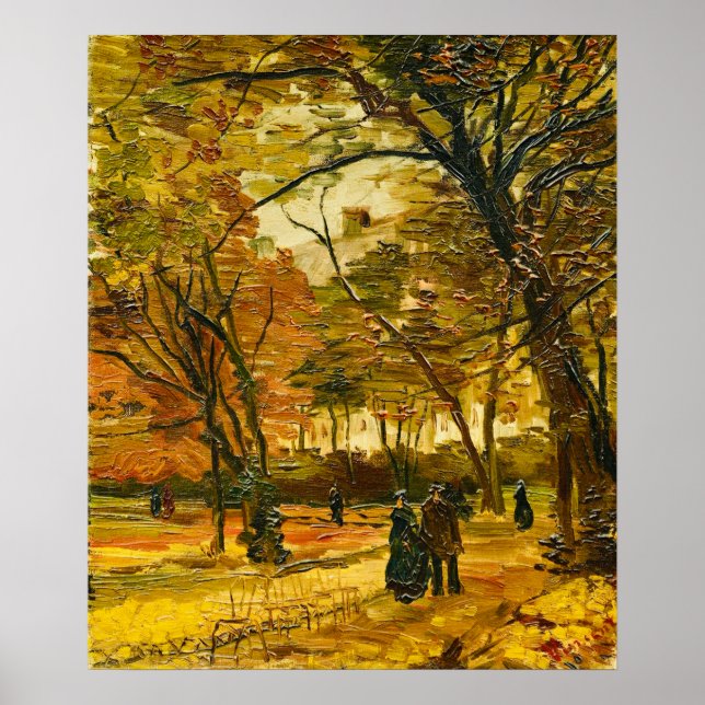 Van Gogh Bois de Boulogne People Walking Poster (Front)