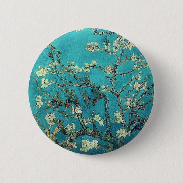 Van Gogh Branches With Almond Blossom Button (Front)