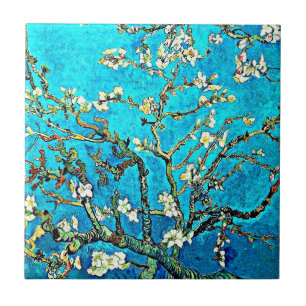 Van Gogh - Branches with Almond Blossoms Ceramic Tile