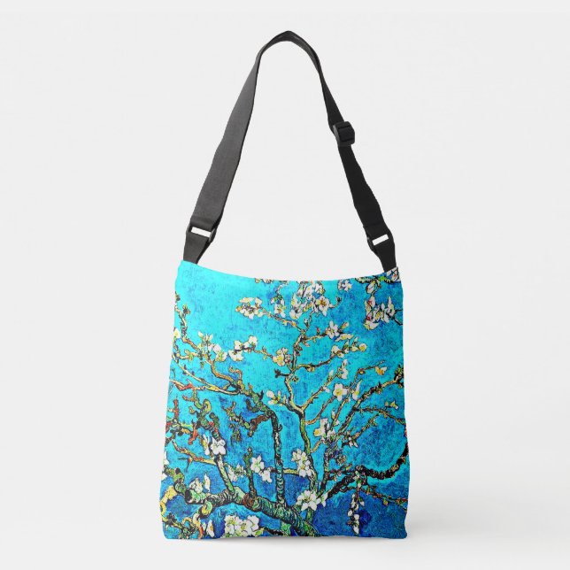 Van Gogh - Branches with Almond Blossoms Crossbody Bag (Front)