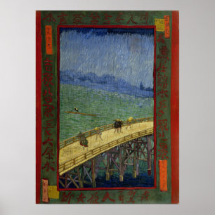 Van Gogh - Bridge In The Rain (After Hiroshige) Poster