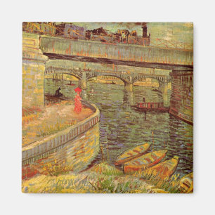 Van Gogh Bridges Across the Seine at Asnieres Magnet