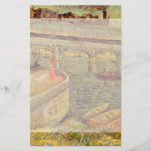 Van Gogh Bridges Across the Seine at Asnieres Stationery
