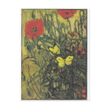 Van Gogh Butterfly Poppies Flowers Peace Destiny