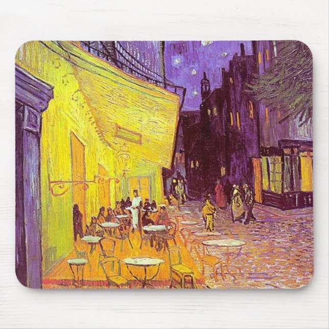 Van Gogh Cafe Impressionist Painting Mouse Pad (Front)