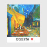 Van Gogh Café Terrace at Night<br><div class="desc">Sticker featuring Vincent van Gogh’s oil painting Café Terrace at Night (1888). Yellow stars paint the blue night sky above an outdoor café in France. A marvellous gift for fans of Post-Impressionism and Dutch art.</div>