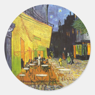 Van Gogh Cafe Terrace at Night Classic Round Sticker