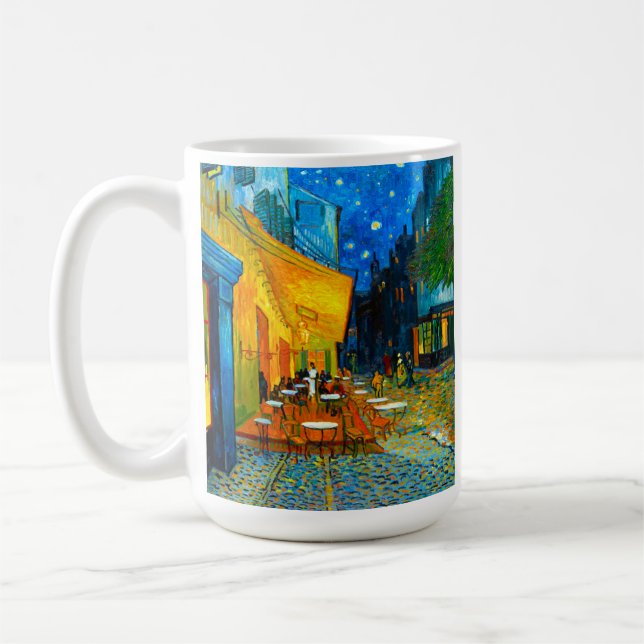 Van Gogh Café Terrace at Night Coffee Mug (Left)