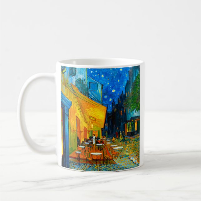 Van Gogh Café Terrace at Night Coffee Mug (Left)