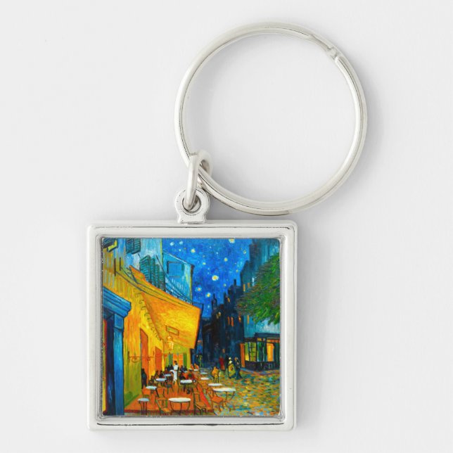 Van Gogh Café Terrace at Night Key Ring (Front)