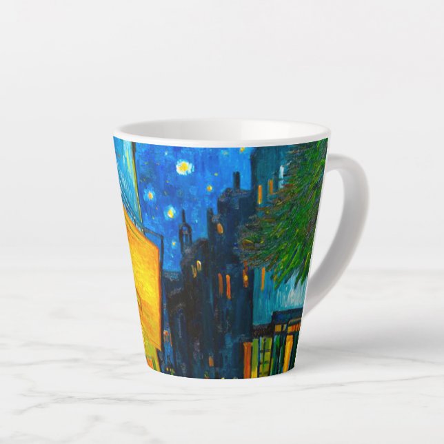 Van Gogh Café Terrace at Night Latte Mug (Right Angle)