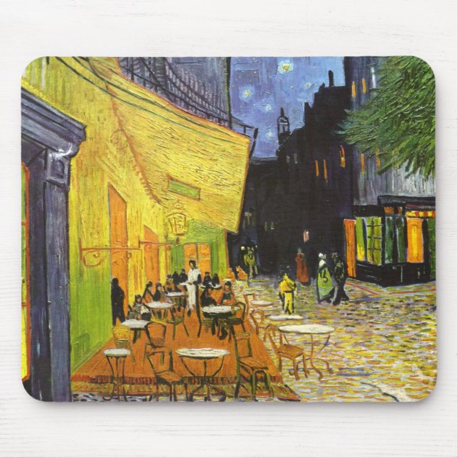 Van Gogh Cafe Terrace at Night Mouse Pad (Front)