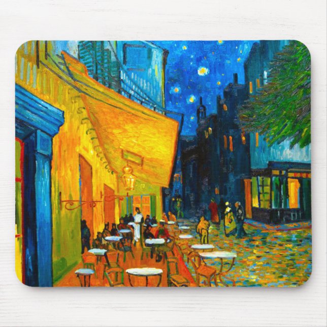 Van Gogh Café Terrace at Night Mouse Pad (Front)