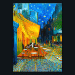 Van Gogh Café Terrace at Night Photo Print<br><div class="desc">Photo Print featuring Vincent van Gogh’s oil painting Café Terrace at Night (1888). Yellow stars paint the blue night sky above an outdoor café in France. A marvellous gift for fans of Post-Impressionism and Dutch art.</div>