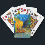 Van Gogh Café Terrace at Night Playing Cards<br><div class="desc">Playing Cards featuring Vincent van Gogh’s oil painting Café Terrace at Night (1888). Yellow stars paint the blue night sky above an outdoor café in France. A marvellous gift for fans of Post-Impressionism and Dutch art.</div>