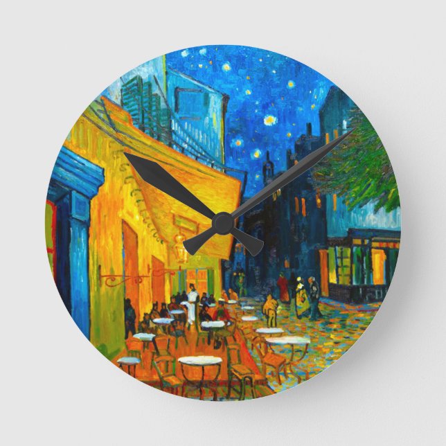 Van Gogh Café Terrace at Night Round Clock (Front)