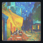 Van Gogh Café Terrace at Night Stone Coaster<br><div class="desc">Stone Coaster featuring Vincent van Gogh’s oil painting Café Terrace at Night (1888). Yellow stars paint the blue night sky above an outdoor café in France. A marvellous gift for fans of Post-Impressionism and Dutch art.</div>