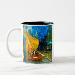 Van Gogh Café Terrace at Night Two-Tone Coffee Mug