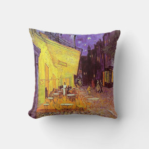Van Gogh Cafe Terrace at Night Vintage Art Pillow