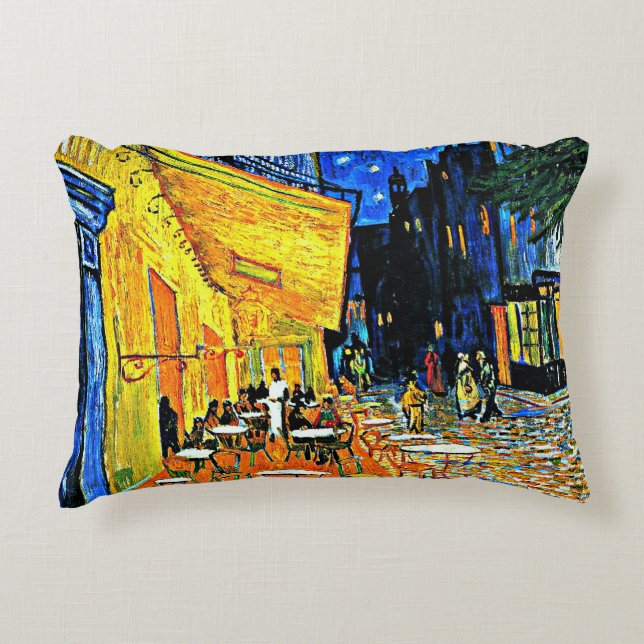 Van Gogh - Cafe Terrace, Decorative Cushion (Front)