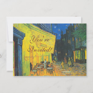 Van Gogh Cafe Terrace French Street Scene Invitation