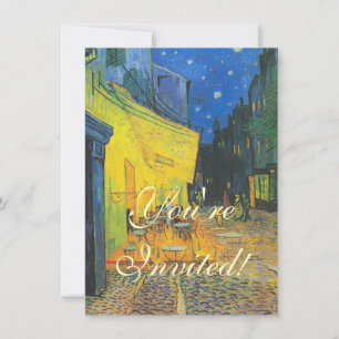 Van Gogh Cafe Terrace French Street Scene Invitation