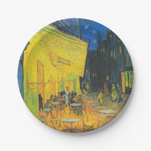 Van Gogh Cafe Terrace French Street Scene Paper Plate