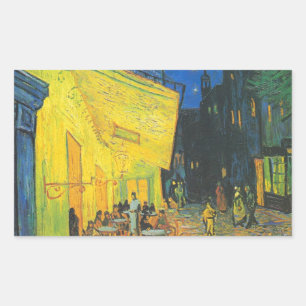 Van Gogh Cafe Terrace French Street Scene Rectangular Sticker